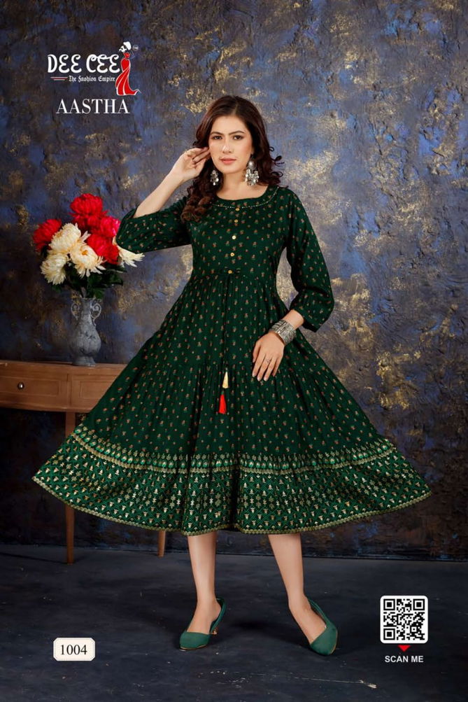 Aastha Regular Wear Wholesale Anrakali Kurtis Catalog